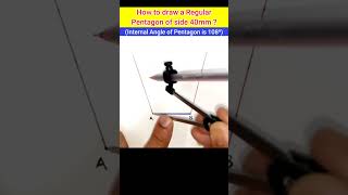 How to draw a Regular Pentagon  shorts tiklesacademy engineeringdrawing [upl. by Schrader]