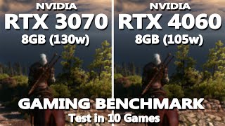 Nvidia RTX 4060 vs RTX 3070 Gaming Benchmark Test  MSI Katana vs Lenovo Legion 5 Gaming Test [upl. by Quin]