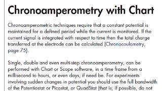 Chronoamperometry Electrochemistry eDAQ Potentiostat [upl. by Pronty272]