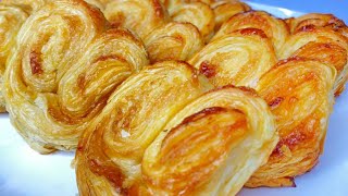 Sweet Palmiers Puff Pastry [upl. by Ozne]