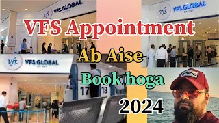 VFS appointment booking for family visit visa stamping 2024  How to book vfs appointment India [upl. by Gabriele]