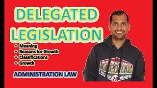 Delegated legislation meaning of delegated legislation HPU PU ICFAI DU UPSClawwithtwins [upl. by Lewendal891]