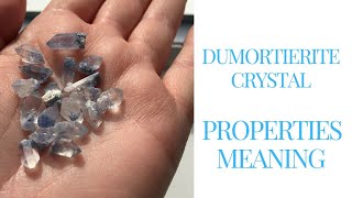 Rare Dumortierite Quartz Crystal Meaning Properties Benefits [upl. by Allemat]