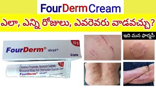 fourderm cream in telugu  uses how to use  how many days sideeffects precautions etc [upl. by Ephrayim884]