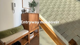 Entryway Makeover  Converting Ikea IVAR underframe into a Bench  Storage solutions  Silent Vlog [upl. by Anitselec]