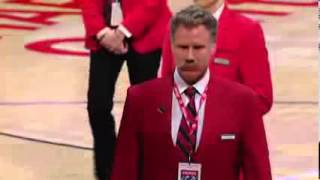 Will Ferrell Works Lakers Game As A Red Coat Security Guard amp Kicks Shaq Out  2013 [upl. by Airdna]