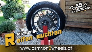 ➤ MOTORRAD RAD REIFEN EINFACH SELBST WUCHTEN [upl. by Trix]