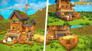 Minecraft  121 Ultimate Survival House Part 1 [upl. by Antonietta]