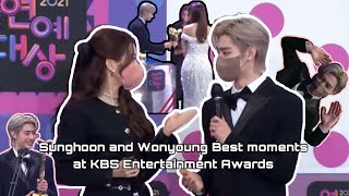 Sunghoon and Wonyoung Funny and Cute moments at Kbs Entertainment Awards 2021 [upl. by Teresita313]