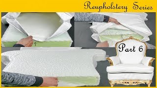 Install Foam Cushion  Silk Film Wrap  DIY Reupholstery Series I Pt 6 [upl. by Rosemari]