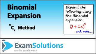 Binomial Expansion using nCr Method  ExamSolutions [upl. by Kendell]