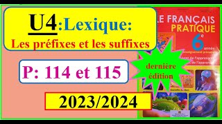 Lexique  Les préfixes et les suffixes  le français pratique 6ème AP [upl. by Norvan]