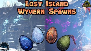 Wyvern and Egg Spawn Locations on Lost Island in Ark Survival Evolved [upl. by Morel]