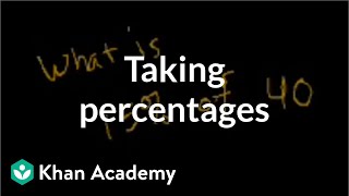 Taking percentages  Linear equations  Algebra I  Khan Academy [upl. by Harp282]