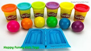 Making Ice Cream Popsicle with Play Doh Balls Surprise Eggs Zuru 5 Surprise Toys [upl. by Hettie287]