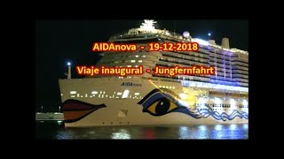 AIDAnova  Viaje inaugural  Jungfernfahrt  Santa Cruz de Tenerife [upl. by Shanon]