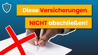 5 sinnlose Versicherungen nicht abschließen [upl. by Kei]