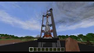 Soyuz Rocket Launch in Minecraft [upl. by Dnomsed]