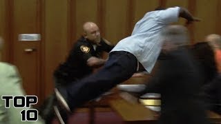 Top 10 Insane Courtroom Freak Outs After Sentencing [upl. by Erland]