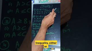 Inequality  Either or case shorts youtubeshorts reasoning sbipo ibpspo lic [upl. by Ardnued]