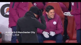 Mikel Arteta never celebrated against Arsenal while at Manchester City ❤️ [upl. by Uhej]