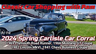 2024 Spring Carlisle Car Corral 69 Road Runner66 Mustang GT82 Lincoln MkVI41 Chevy Business Cpe [upl. by Agn]