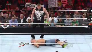 Brock Lesnar Low Blows and F5 John Cena [upl. by Layne]