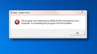 How to Fix Windows Error D3dx943dll [upl. by Rosmunda]