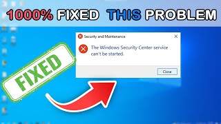 How to fix The Windows Security Center service cant be started [upl. by Dnalerb249]