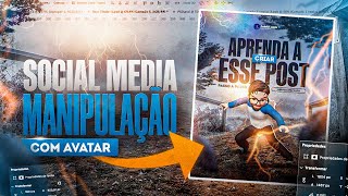 Como fazer arte para Instagram  Manipulação com Avatar Photoshop 2023 [upl. by Sarena]