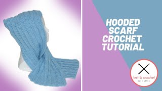 Hooded Scarf Free Crochet Pattern Workshop Part 1  Crochet Along Easy Pattern [upl. by Lala]