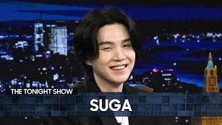 SUGA Spills on His Album DDAY and Attempts to Play the Haegeum  The Tonight Show [upl. by Peursem]