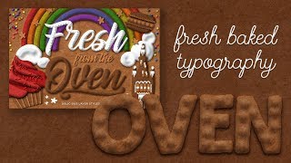 How to create a baked cake typography effect in Photoshop [upl. by Ynney]