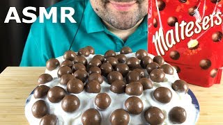 ASMR MALTESERS CHOCOLATE BALLS WITH ICE CREAM 몰티져스 빙수 먹방 Eating Sounds Mukbang NO TALKING [upl. by Ietta]