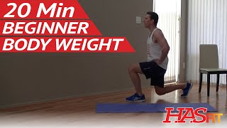 20 Min Beginner Body Weight Workout at Home  Easy Workouts without Weights  Bodyweight Exercises [upl. by Suhail]