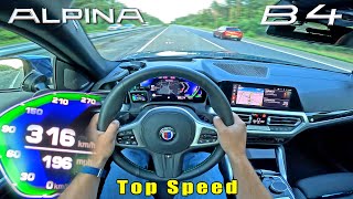 2024 ALPINA B4 is a 316KMH  196MPH S58 POWERED WEAPON on AUTOBAHN [upl. by Bonina]