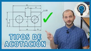 DIBUJO TÉCNICO  CRITERIOS y Tipos de ACOTACIÓN  ¿Cómo Acotar Planos [upl. by Arbrab819]