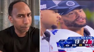 “HOW BOUT THEM COWBOYS”  Stephen A Smith mocked Dak Prescott fall to Falcons 2721 drop to 35 [upl. by Ecnav]