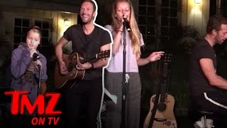 Gwyneth Paltrow and Chris Martin Our Kids Can Sing  TMZ TV [upl. by Euqinna]