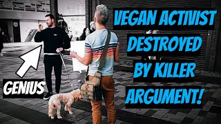 VEGAN ACTIVIST DESTROYED BY KILLER ARGUMENT  Youve never heard this one before [upl. by Nnairac]