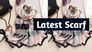 Latest Stylish Scarf Design For Girls  Scarf For All Types Of Outfit [upl. by Karilla]