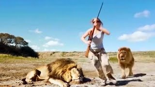 Could This Video of Trophy Hunters Getting Attacked By a Lion Be Real [upl. by Malarkey]