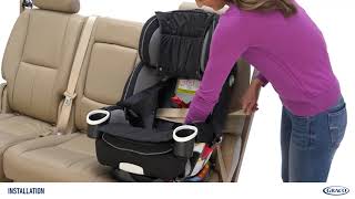 Graco® 4Ever® Family ForwardFacing Seat Belt Installation with Belt LockOff [upl. by Sarkaria294]