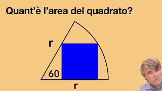 PROBLEMI DI GEOMETRIA Quadrato inscritto in un settore circolare di 60 gradi [upl. by Azeret]