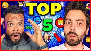 Top 5 Meme Coins Aug 2024 – EASY 10x Potential [upl. by Anileve36]