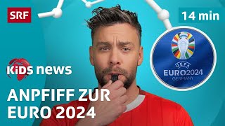 SRF Kids News EM 2024 – letzte Vorbereitungen vor dem Fussballturnier  Nachrichten für Kinder [upl. by Aihpledalihp491]