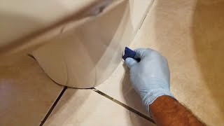 Caulking a Toilet around the Base for Proper Silicone Seal [upl. by Draper]