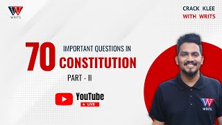 INDIAN POLITY amp CONSTITUTION  PART 2  QPOINT  KLEE 2022  MASHOOD K  WRITS [upl. by Sokram841]