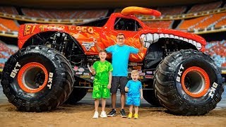 Roma and Diana visited MONSTER JAM Show 2024 [upl. by Elden326]