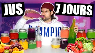 JE BOIS QUE DES JUS PENDANT UNE SEMAINE Defi Cure de jus Détox  HUBY [upl. by Liggett]